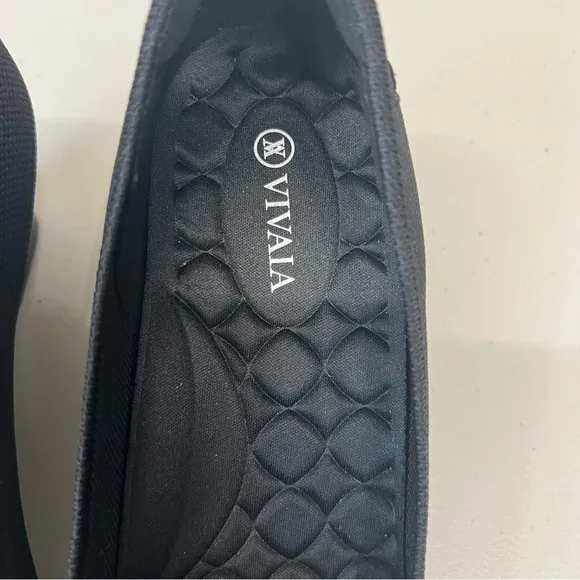 Vivaia Tamia Wedge Pro Almond Toe Black Pumps Size 42
