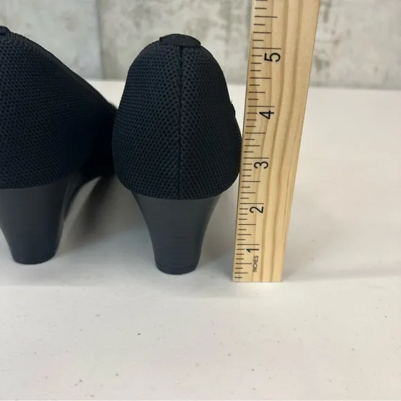 Vivaia Tamia Wedge Pro Almond Toe Black Pumps Size 42