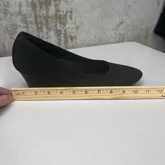 Vivaia Tamia Wedge Pro Almond Toe Black Pumps Size 42