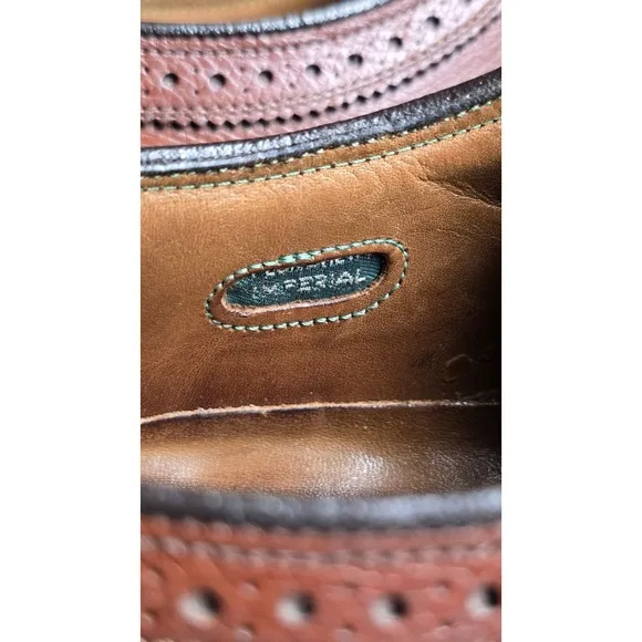 Vtg 70/80s Florsheim Imperial #93602 V-Cleat Brown Leather WingTip- Men Sz 7