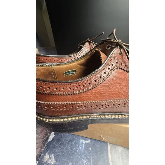 Vtg 70/80s Florsheim Imperial #93602 V-Cleat Brown Leather WingTip-‎ Men Sz 7