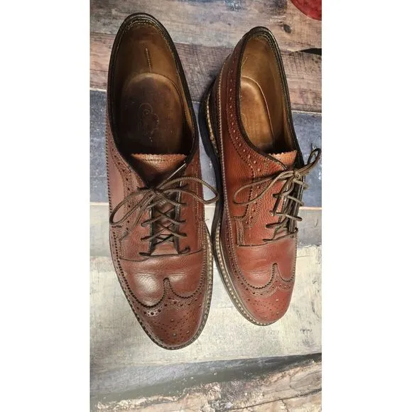 Vtg 70/80s Florsheim Imperial #93602 V-Cleat Brown Leather WingTip-‎ Men Sz 7