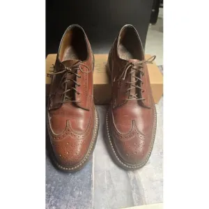 Vtg 70/80s Florsheim Imperial #93602 V-Cleat Brown Leather WingTip-‎ Men Sz 7