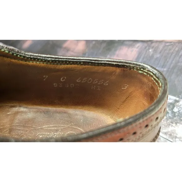 Vtg 70/80s Florsheim Imperial #93602 V-Cleat Brown Leather WingTip- Men Sz 7