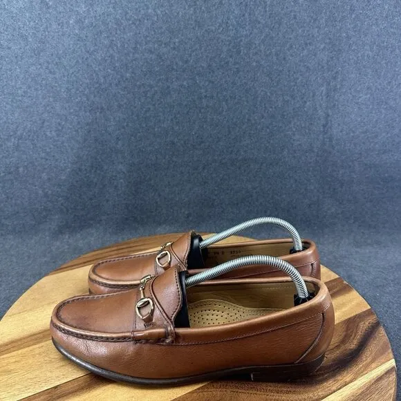 Vtg Alden Cape Cod Collection Brown Leather Dress Shoe Horse Bit Loafers 9.5 D