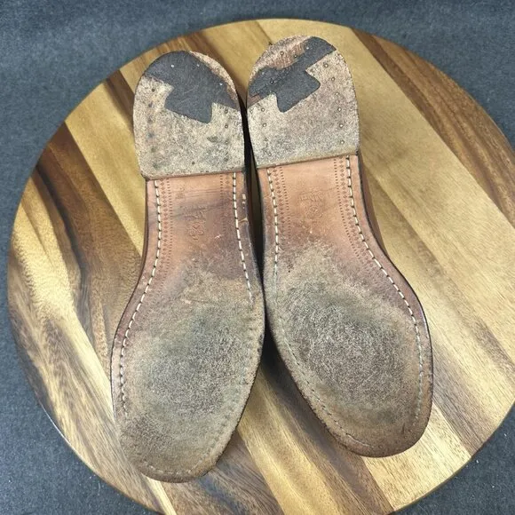 Vtg Alden Cape Cod Collection Brown Leather Dress Shoe Horse Bit Loafers 9.5 D