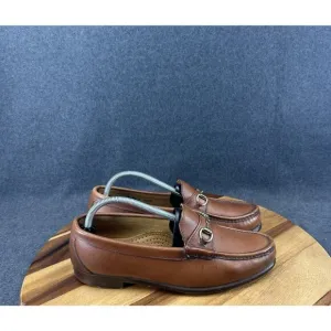 Vtg Alden Cape Cod Collection Brown Leather Dress Shoe Horse Bit Loafers 9.5 D