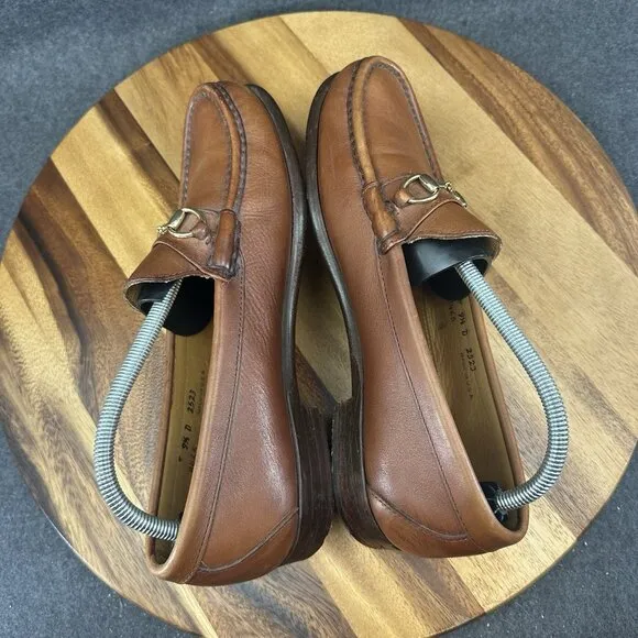 Vtg Alden Cape Cod Collection Brown Leather Dress Shoe Horse Bit Loafers 9.5 D