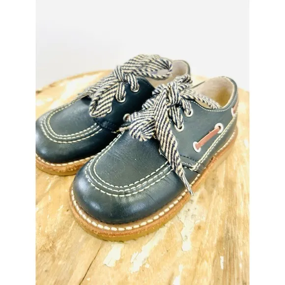 VTG Childs Stride 60s 70s Leather‎ Dress Shoes Toddler Made In USA Size 5 1/2 D