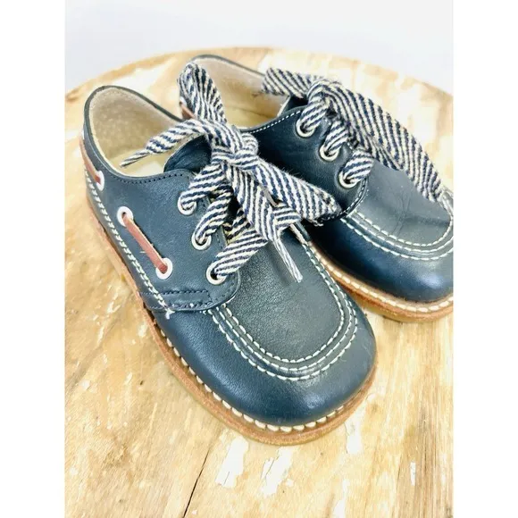 VTG Childs Stride 60s 70s Leather‎ Dress Shoes Toddler Made In USA Size 5 1/2 D