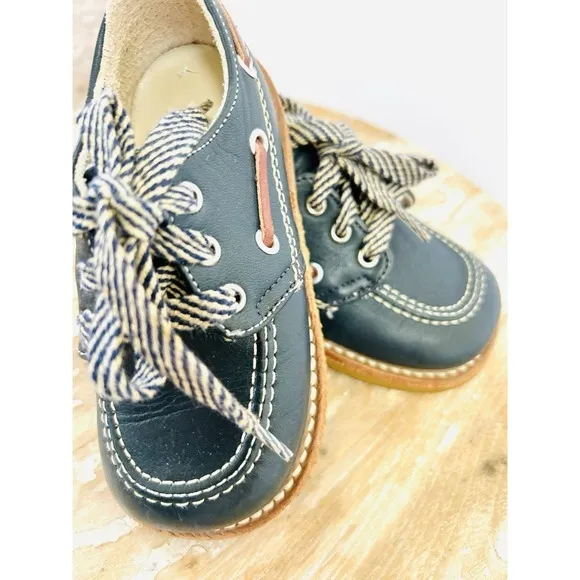 VTG Childs Stride 60s 70s Leather‎ Dress Shoes Toddler Made In USA Size 5 1/2 D