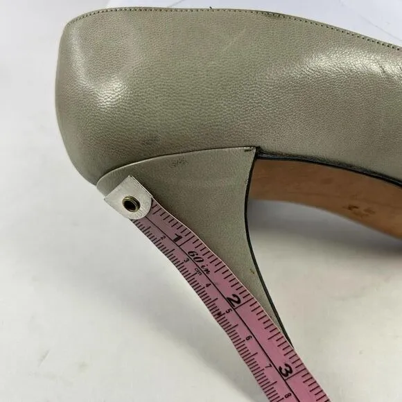 VTG YSL Yves Saint Laurent Women's Tan Sand Pumps US 8.5 M Heels Classic Shoes