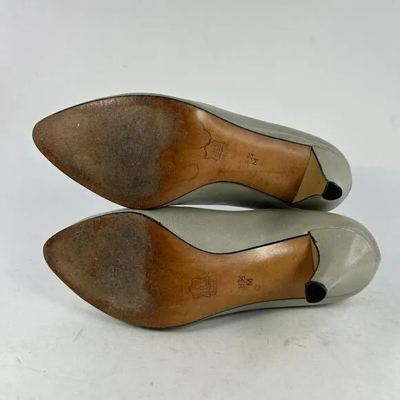 VTG YSL Yves Saint Laurent Women's Tan Sand Pumps US 8.5 M Heels Classic Shoes
