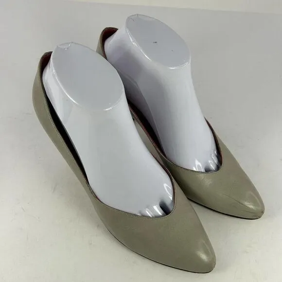 VTG YSL Yves Saint Laurent Women's Tan Sand Pumps US 8.5 M Heels Classic Shoes