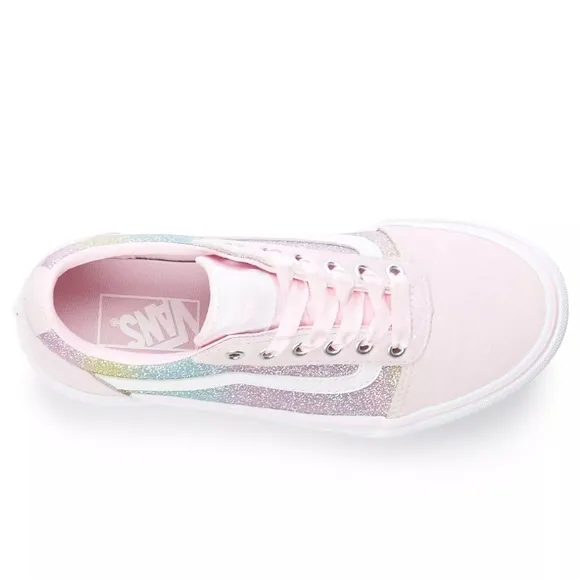 Ward Skate Glitter Vans Big Kids Size 6. Brand New  Ribbons and Laces Included