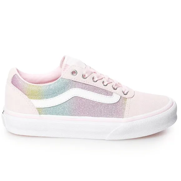 Ward Skate Glitter Vans Big Kids Size 6. Brand New  Ribbons and Laces Included