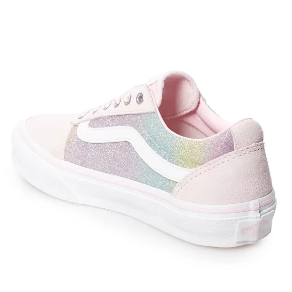 Ward Skate Glitter Vans Big Kids Size 6. Brand New  Ribbons and Laces Included