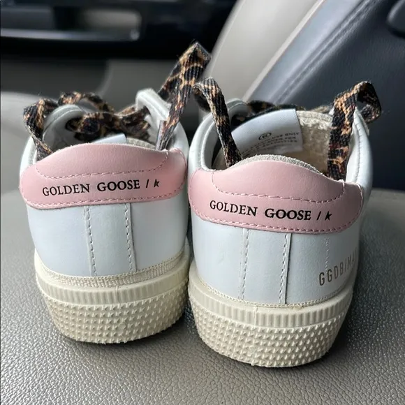 White and Pink Kids Shoes with Glitter Star