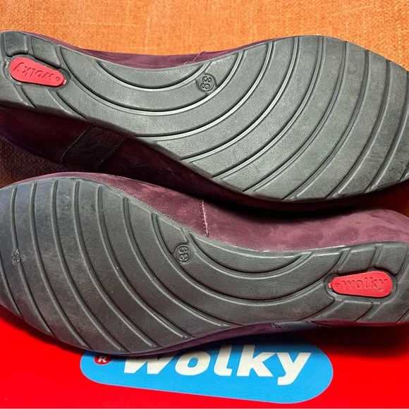 Wolky Eggplant Nubuck Mary Jane Shoes