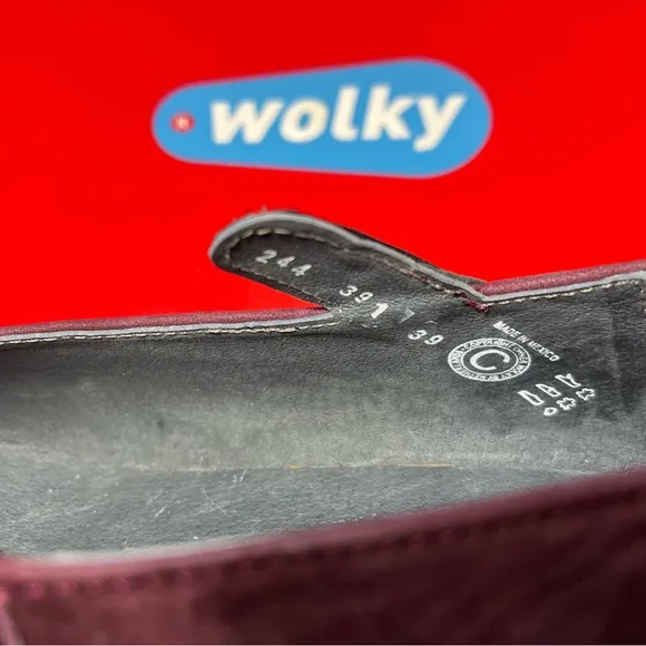 Wolky Eggplant Nubuck Mary Jane Shoes