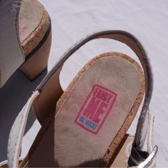 Wolky White Sandals with Strappy Design and Medium Heel