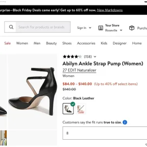 Women Naturalizer Abilyn Heels Shoes Size 5M Black