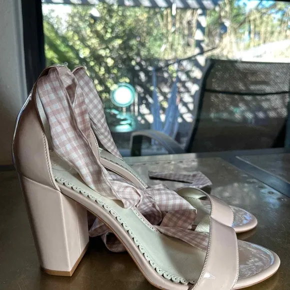 Womens 1901 Block Heeled Sandals Open Toe Wedding Picnic Southern Barbie Pink 11