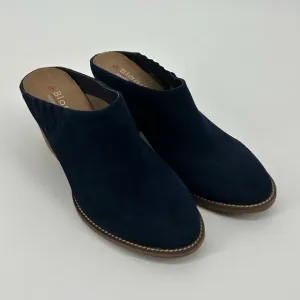 Women’s Blondo Norwich Navy Waterproof Suede Leather Clogs Mules Size 8.5 M EUC