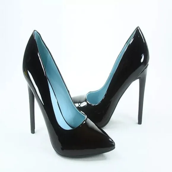 Women's Bridal Sexy Color Pointed Toe Patent Pump Heels Shoes