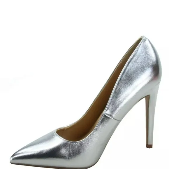 Women's Bridal Sexy Color Pointed Toe Patent Pump Heels Shoes