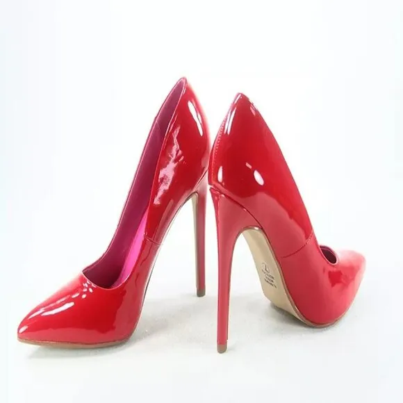 Women's Bridal Sexy Color Pointed Toe Patent Pump Heels Shoes