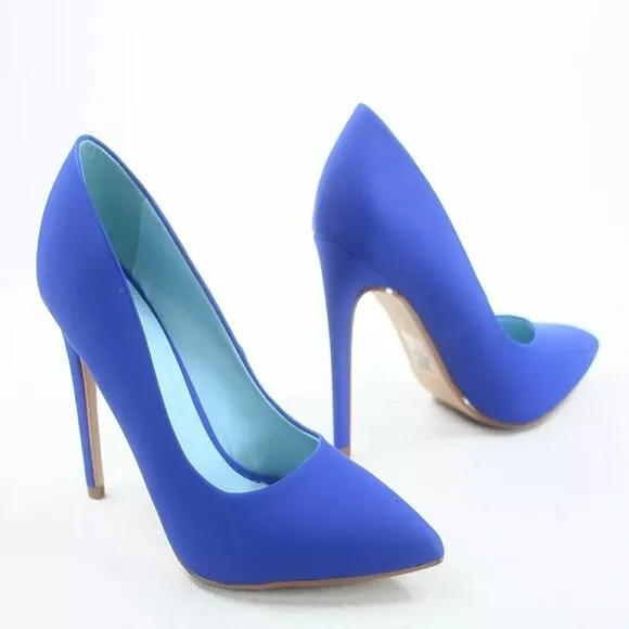 Women's Bridal Sexy Color Pointed Toe Patent Pump Heels Shoes