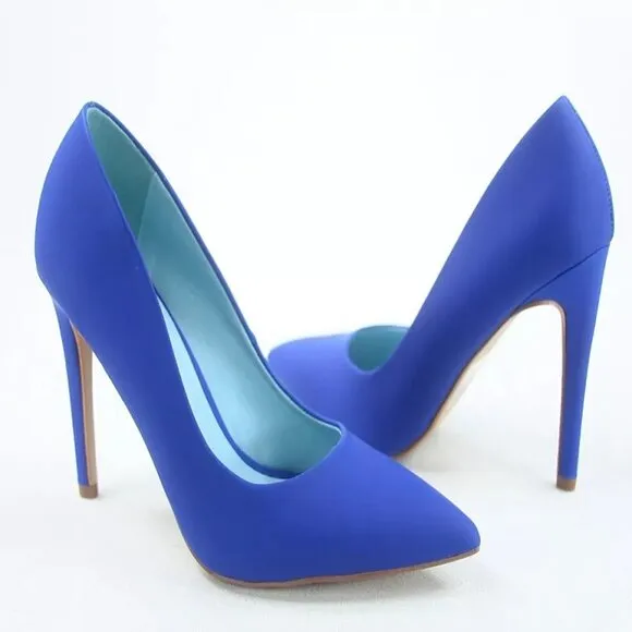 Women's Bridal Sexy Color Pointed Toe Patent Pump Heels Shoes