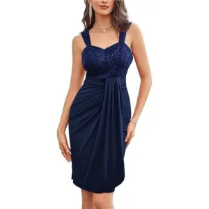 Women's Dress for Cocktail Pary Club Navy Blue