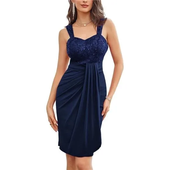 Women's Dress for Cocktail Pary Club Navy Blue