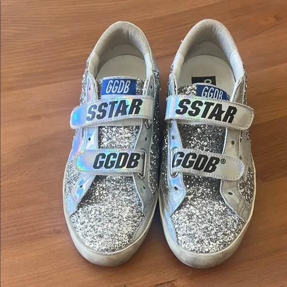 Women’s Golden Goose Glitter Sneakers - Silver