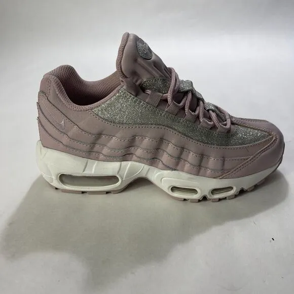 Womens Nike Air Max 95 Size 5.5 Shoes Rose Glitter Sparkle AT0068 600 NEW