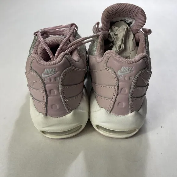 Womens Nike Air Max 95 Size 5.5 Shoes Rose Glitter Sparkle AT0068 600 NEW