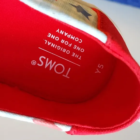 Womens Patriotic Toms Alpargata Glow in the Dark Stars