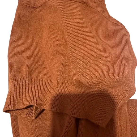 Women’s Two Piece Set Brown Dress Cami Top High Side Slit Bodycon Long S…