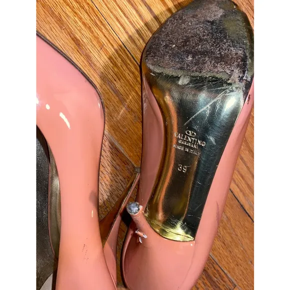 Women's Valentino Garavani Pinkish Mauve Leather Heels Size 39