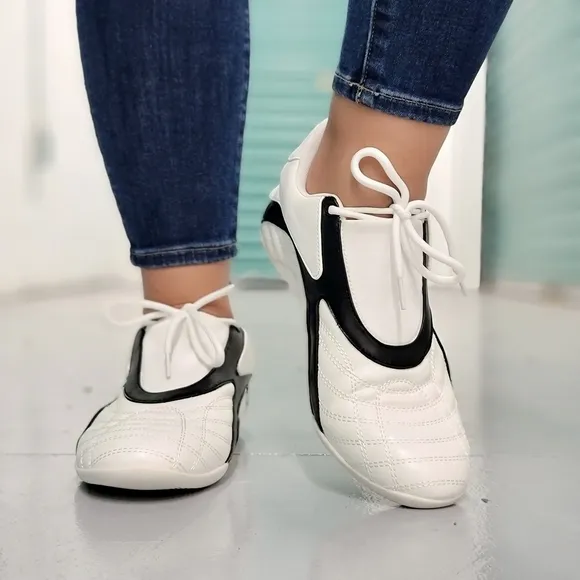 Women's White Low Top Sneakers