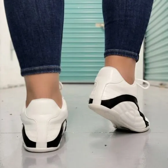Women's White Low Top Sneakers