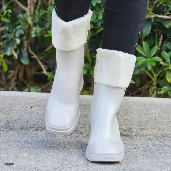 Women's Chunky Block Heel Ankle Boots Gray Color