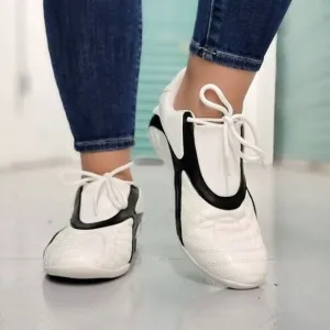 Women's White Low Top Sneakers