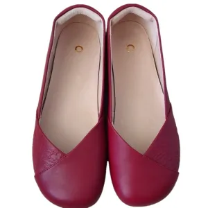 Xeroshoes Flats raspberry genuine Leather upper wide toe size 9.5W NWOT