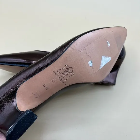 Yves Saint Laurent Metallic Brown Pumps Size 6.5