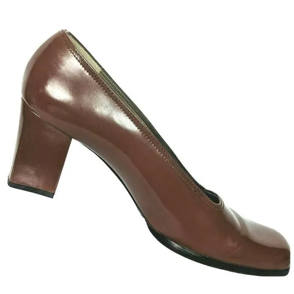 Yves Saint Laurent Womens Brown Leather Pumps 8.5N