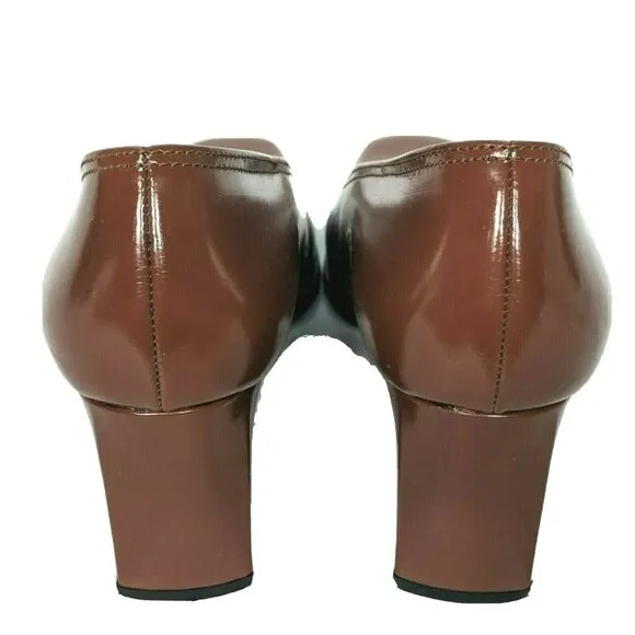 Yves Saint Laurent Womens Brown Leather Pumps 8.5N