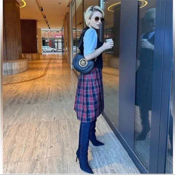Zara denim high boots 6.5 7